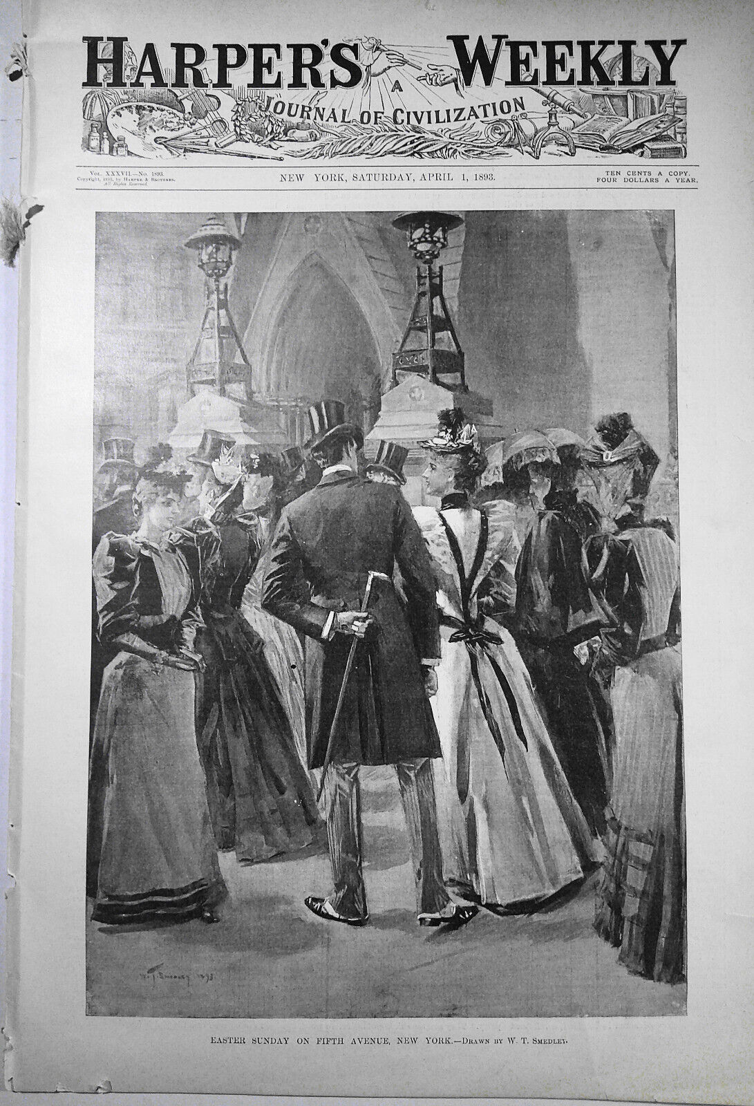 Harper's Weekly, April 1, 1893 - Annexation Question, Hawaii; Rio De Janeiro etc