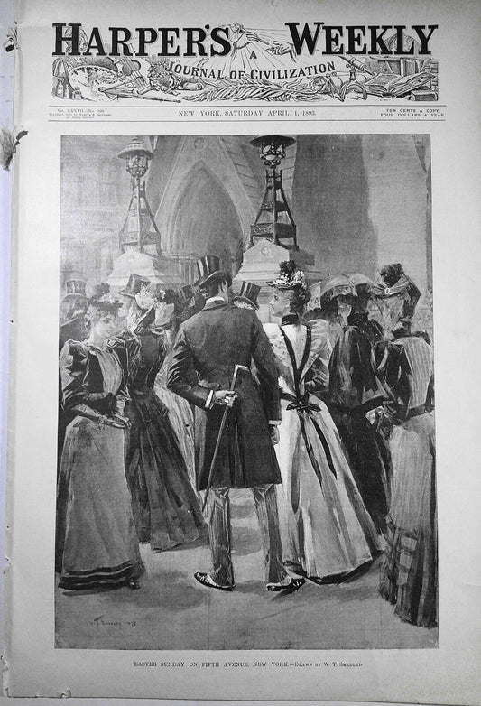 Harper's Weekly, April 1, 1893 - Annexation Question, Hawaii; Rio De Janeiro etc