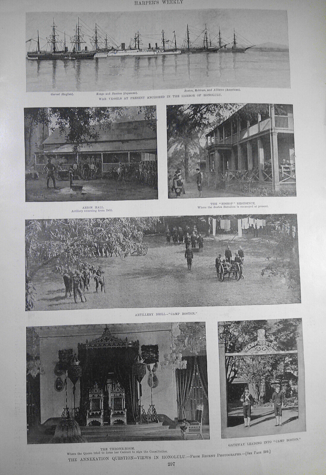 Harper's Weekly, April 1, 1893 - Annexation Question, Hawaii; Rio De Janeiro etc