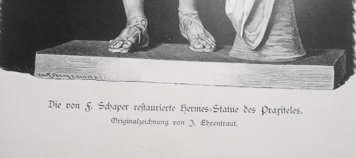Die von F. Schaper Restaurierte Hermes-statue des Prariteles J. Ehrentraut 1884