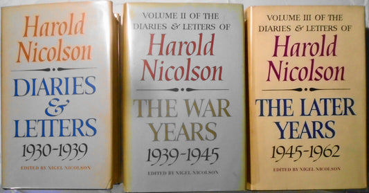 Harold George Nicolson : Diaries and Letters, 1930-1962 - 3 Volumes set. HC/DJ