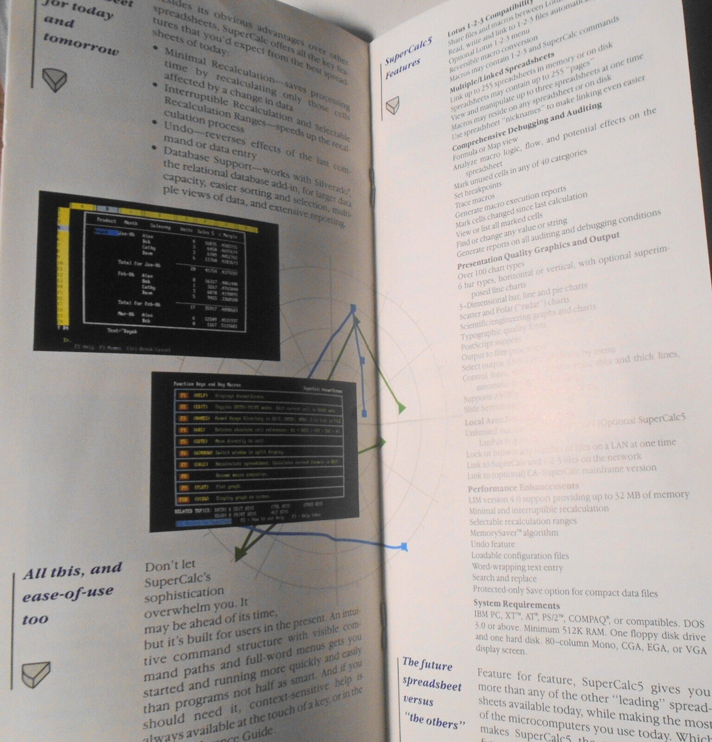SuperCalc 5, by Computer Associates - Promotional brochure, 1989.