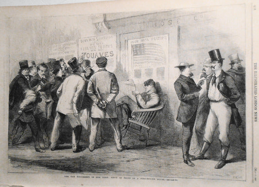 War Excitement in New York by Thomas Nast. Illustrated London News, May 25, 1861