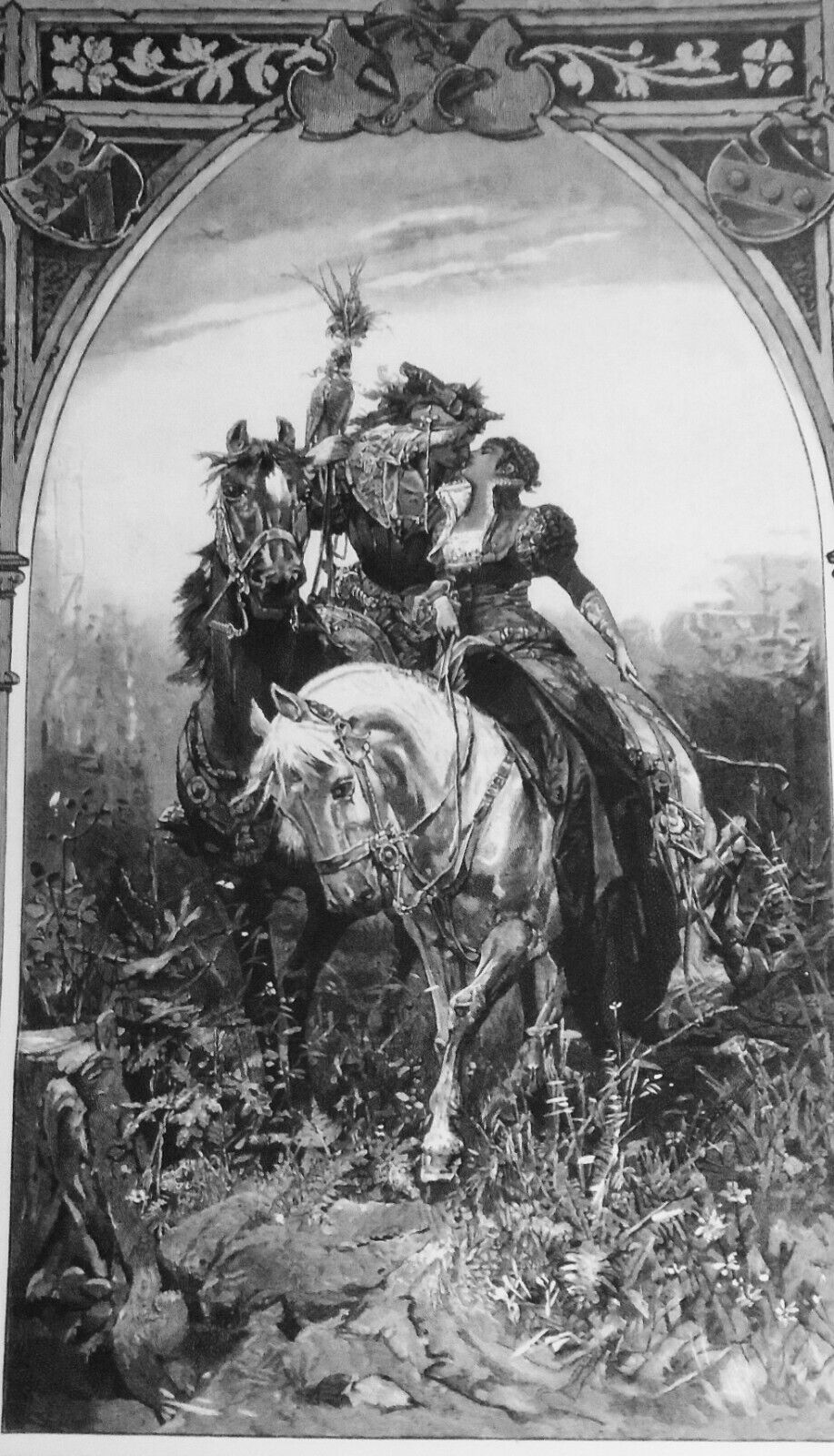Auf der Reiherbeize, by Hermann Vogel - 1886