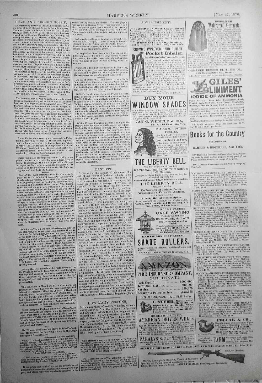 The Lion (U.S.G.) Not in Love, Went to Clip but was Clipped. By Thomas Nast 1876