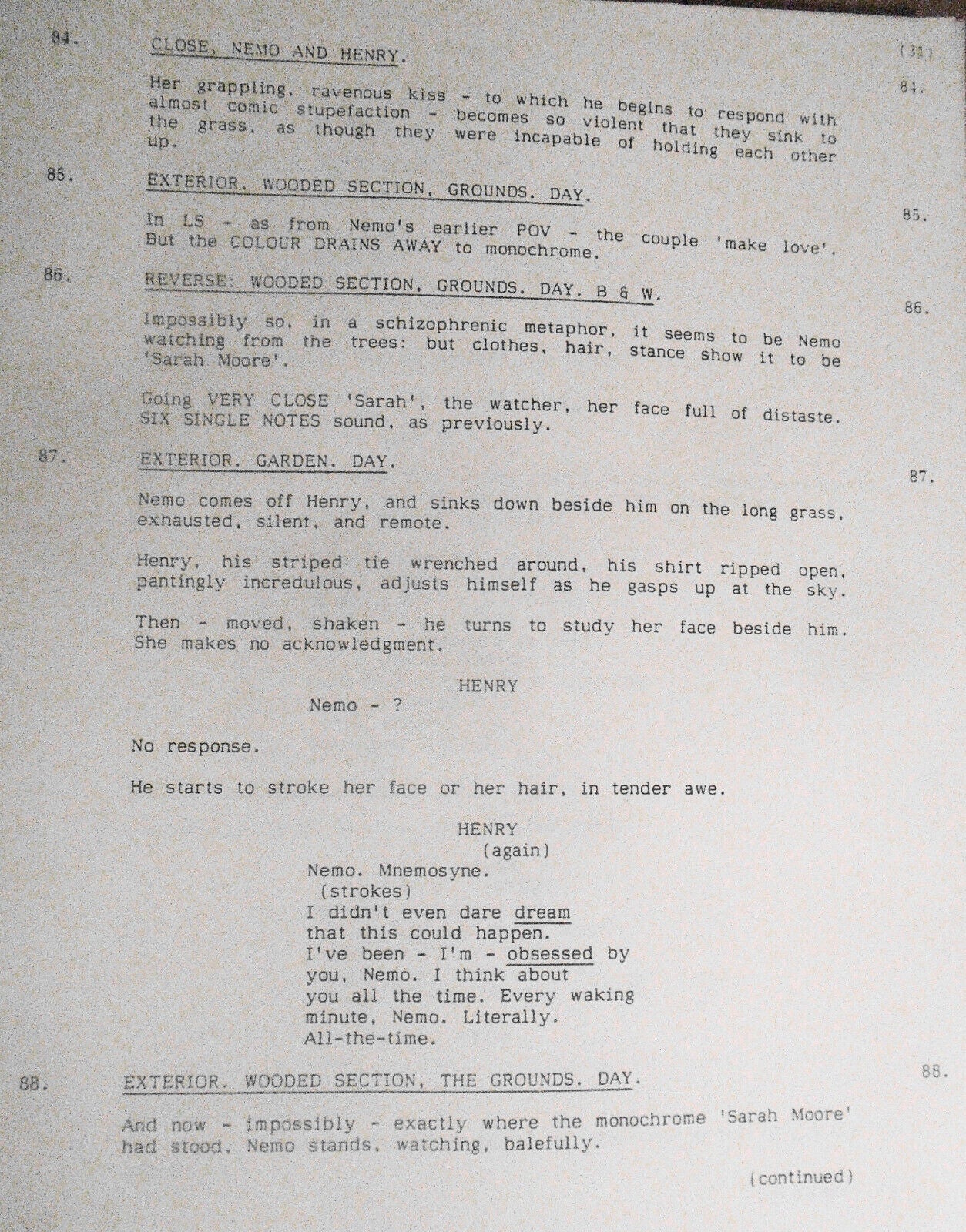 Dennis Potter : Midnight Movie - Original Screenplay - unpublished script