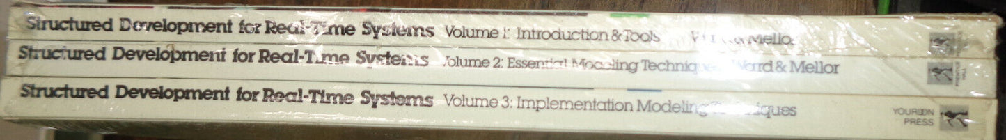 Structured Development for Real-Time Systems by Paul Ward, S. Mellor 3 Vols NEW