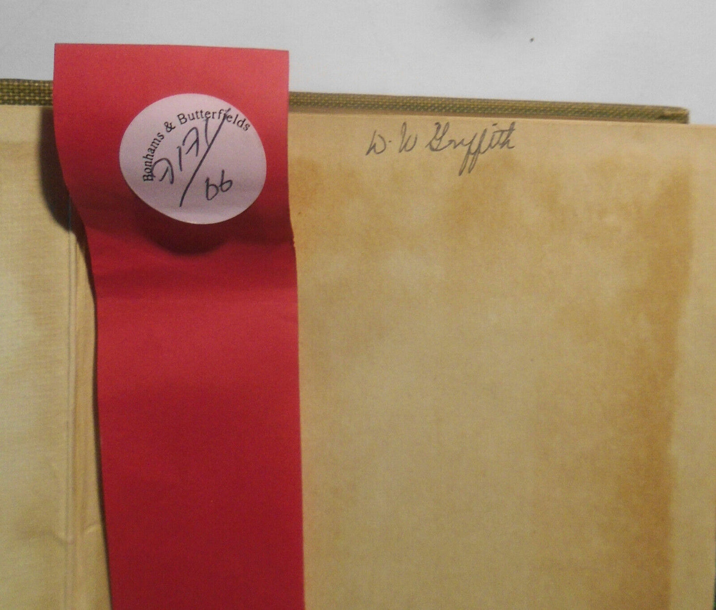 D. W. Griffith SIGNED book - An Egyptian Princess, by George Ebers