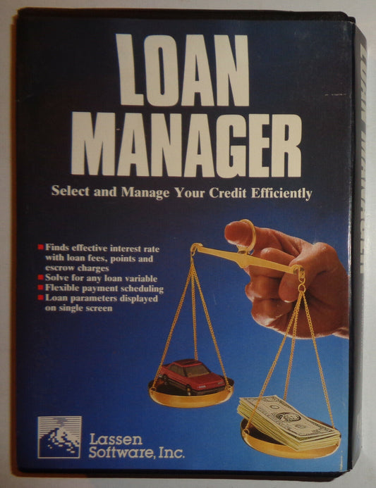 LOAN MANAGER, by Lassen software, Inc., NEW [1989]