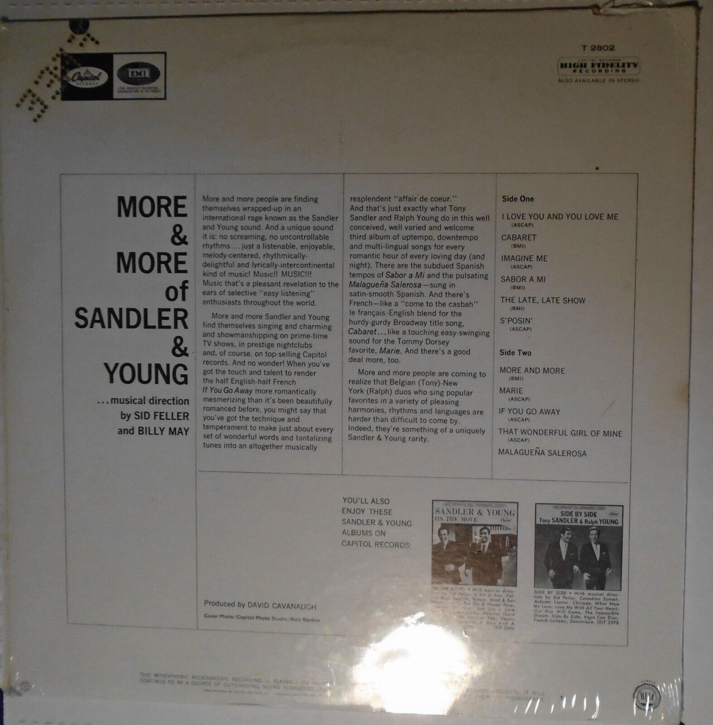 More & More of Tony Sandler & Ralph Young -  LP PROMO T-2802 - 1967 - **SEALED**