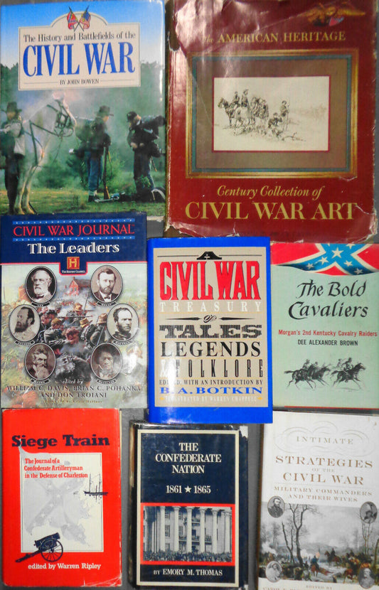8 Civil War HC books: Battlefields, Leaders, Art, Tales & Legends, Confederates