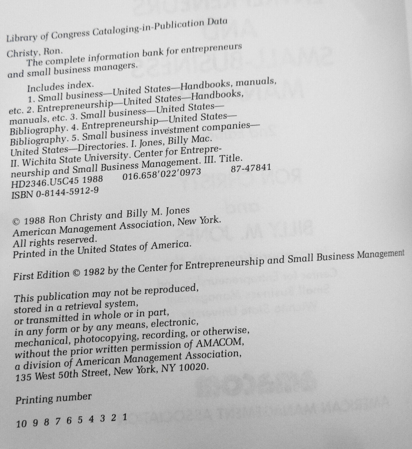 Complete Information Bank for Entrepreneurs and Small Business Managers. 2nd ed.