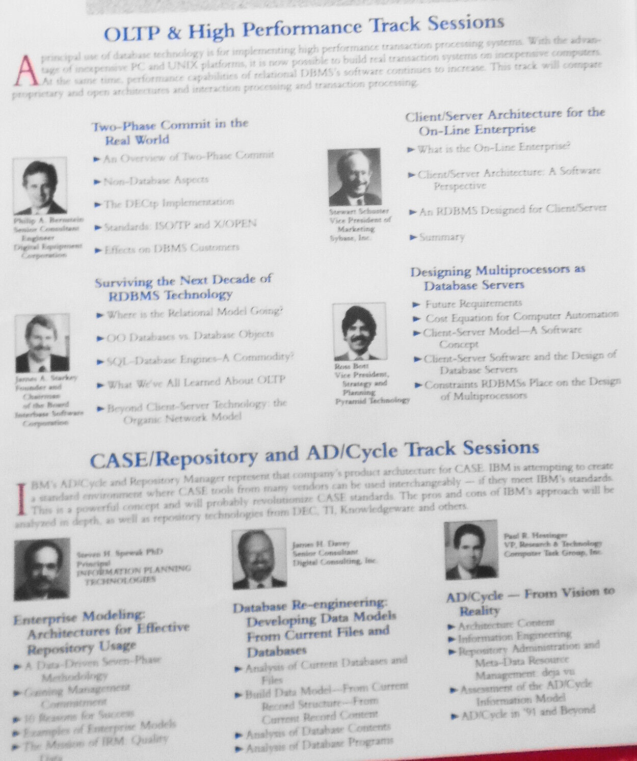 Database World Conference & Expo Program, December 11-13, 1990, Boston, MA.