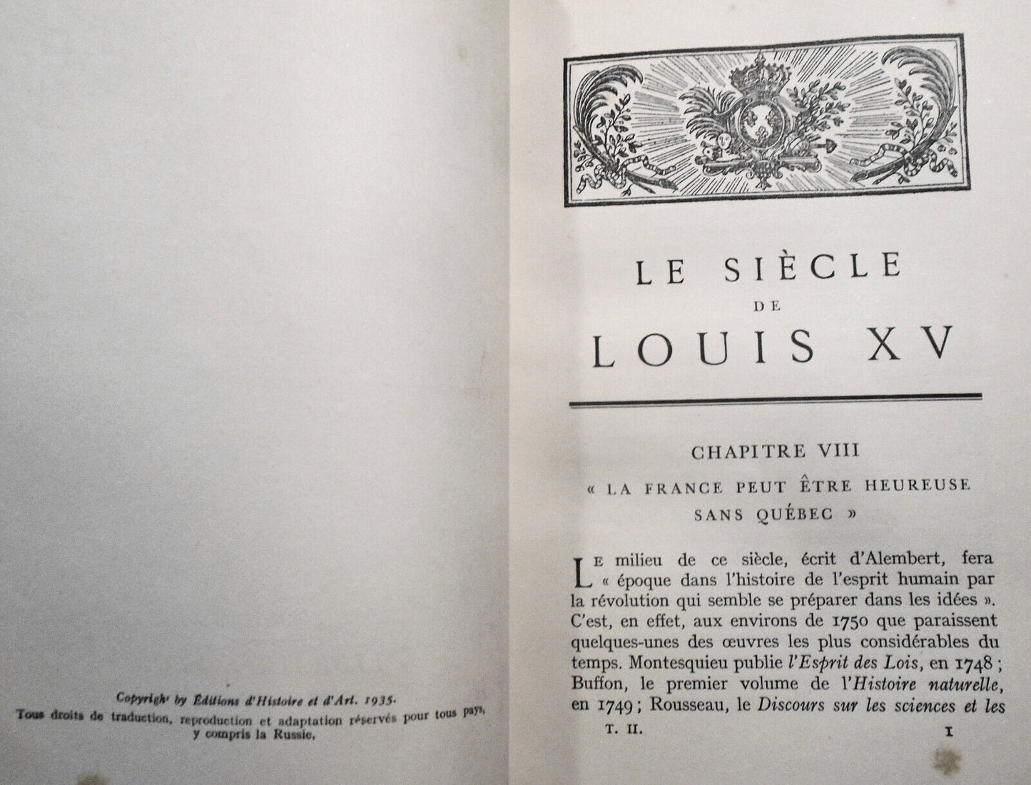 Le siecle de Louis XV, by Pierre Gaxotte. 1935. 2-Volume Set.