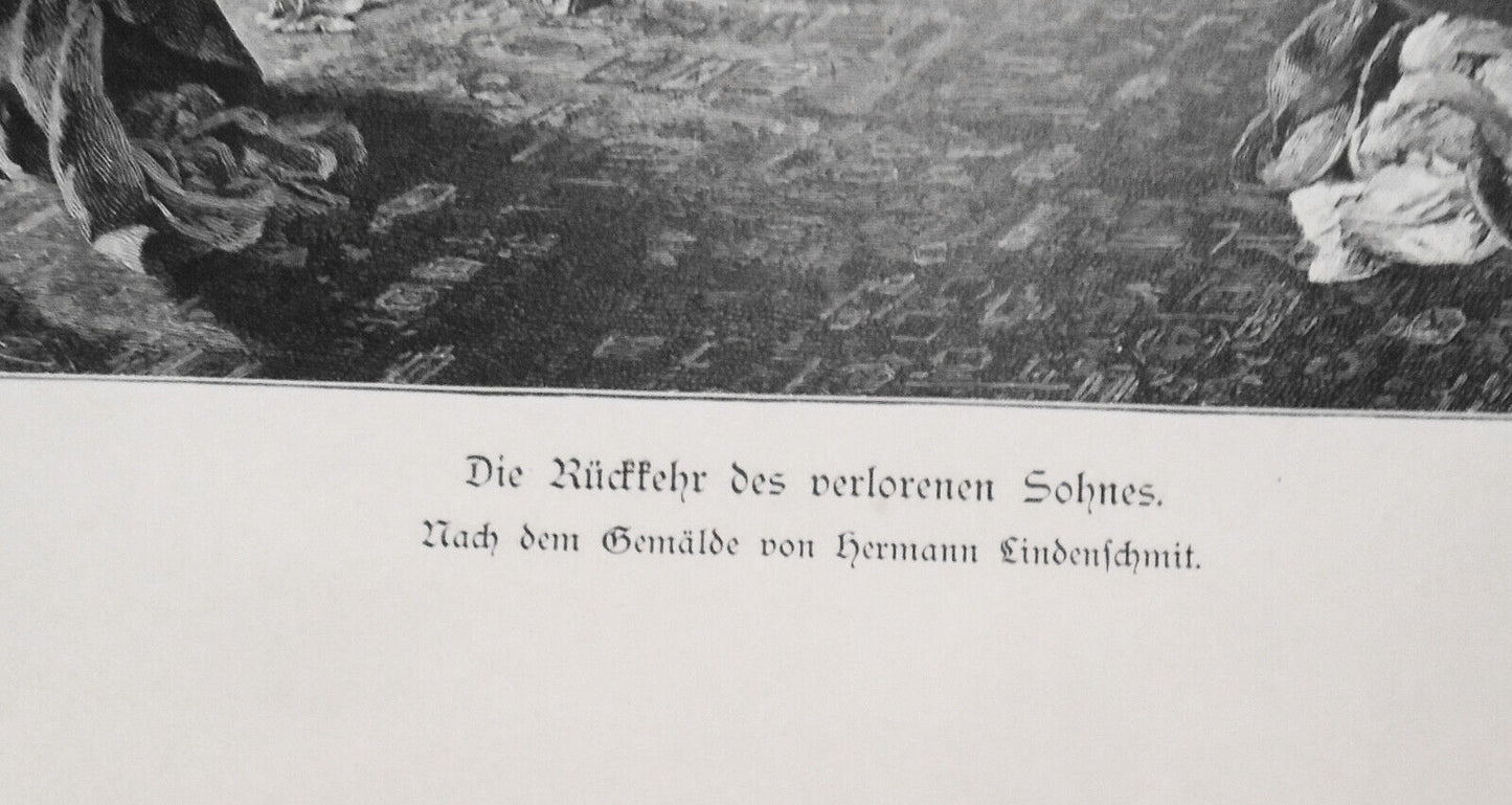 Die Rückkehr des verlorenen Sohnes, von Hermann Lindenschmit - 1886  - Original