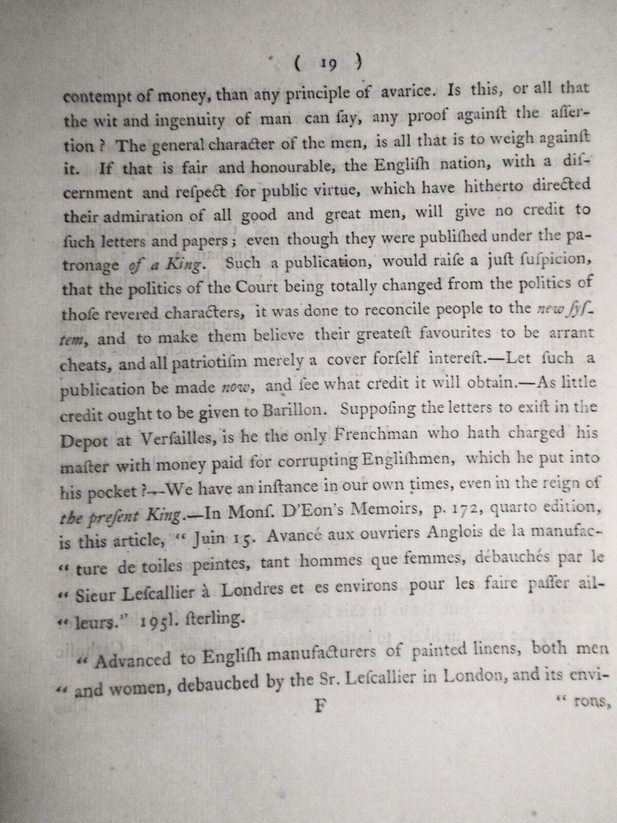 1773 Observations on ... "Memoirs of Great-Britain, by Sir John Dalrymple".