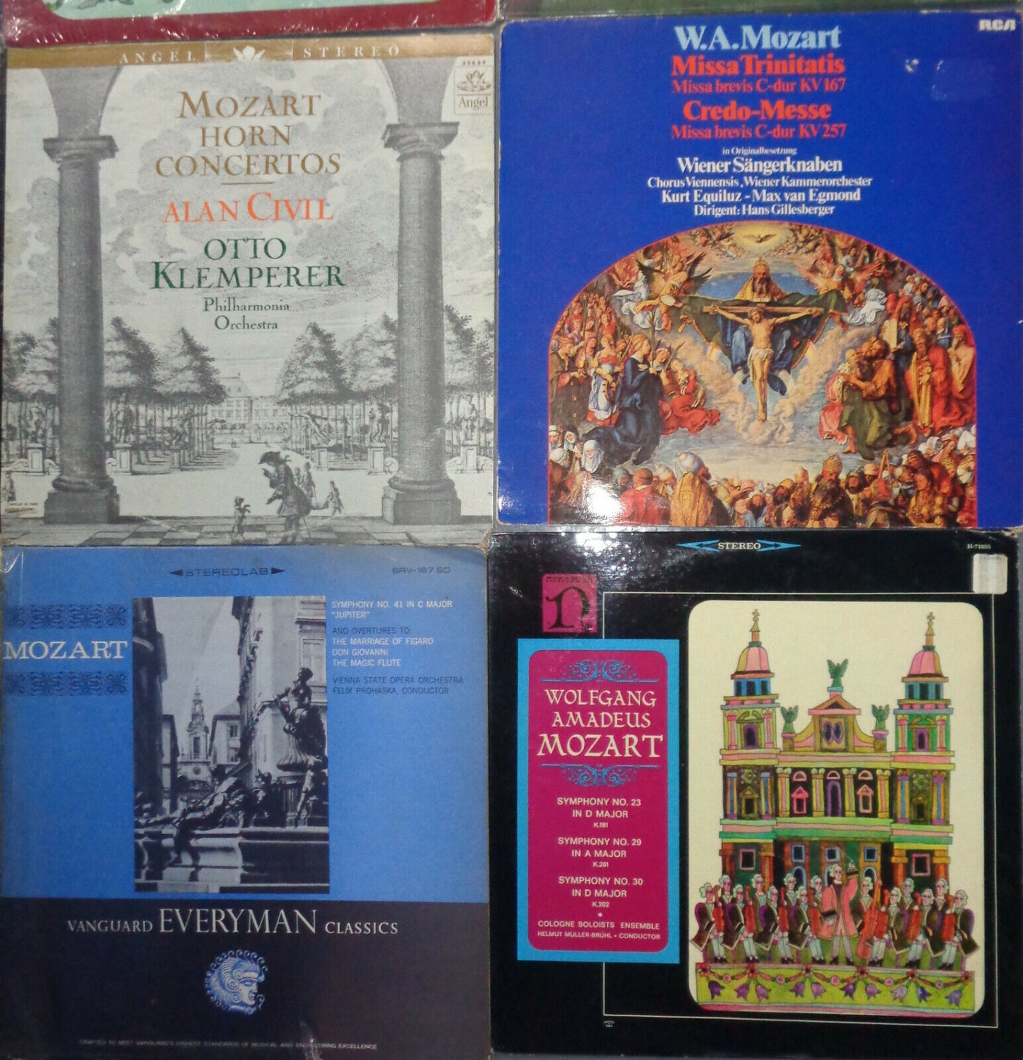 16 Mozart  LPs Lot : Dorati, Colin Davis, Oistrakh, Szell, Bohm, Mehta Klemperer