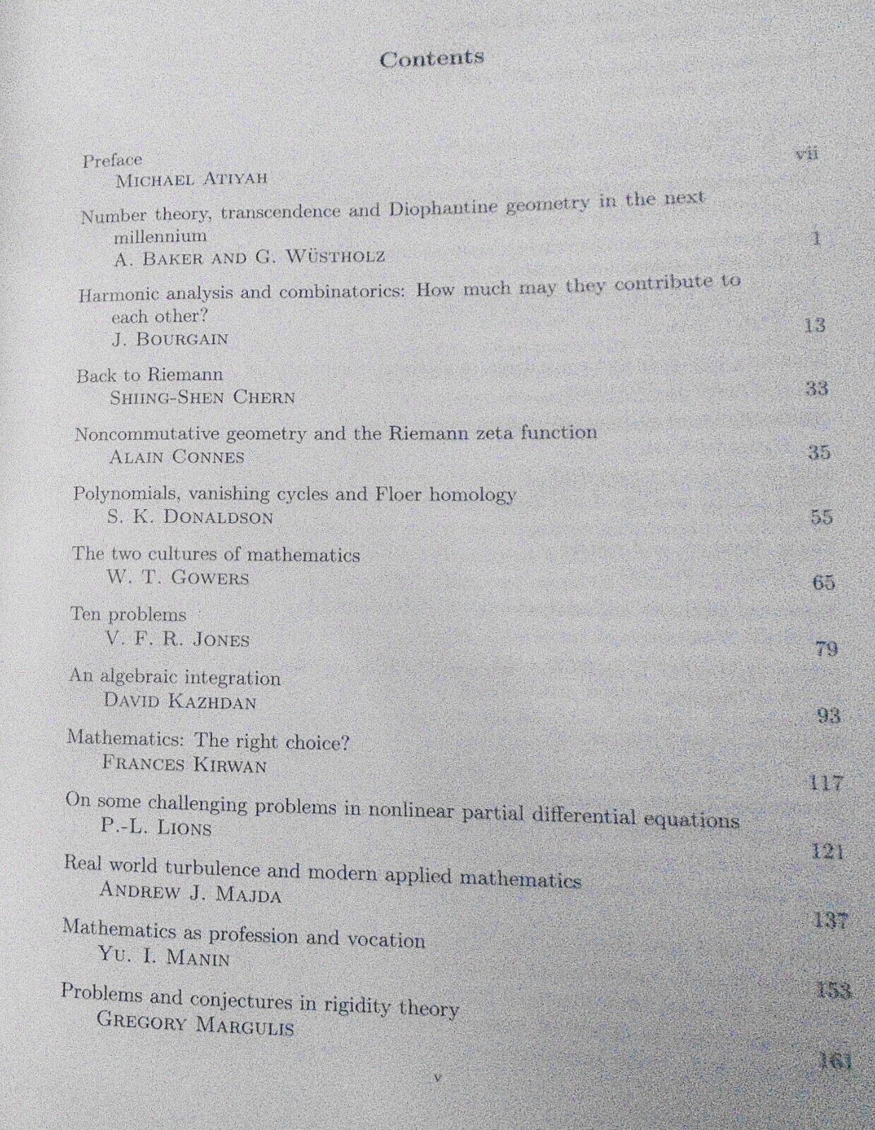 Mathematics : Frontiers and Perspectives, by V. I. Arnold, et al. Hardcover.