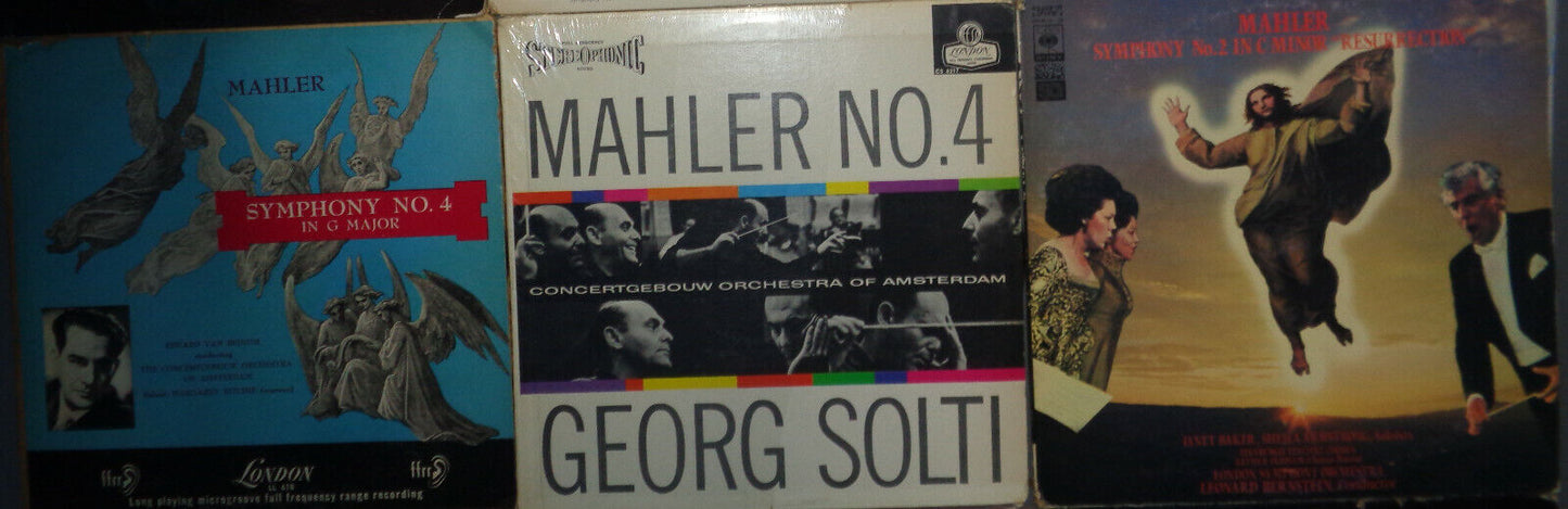 12 MAHLER LPs lot - Ozawa, Szell, Bernstein, Solti, Maazel, Walter, Flagstad ...