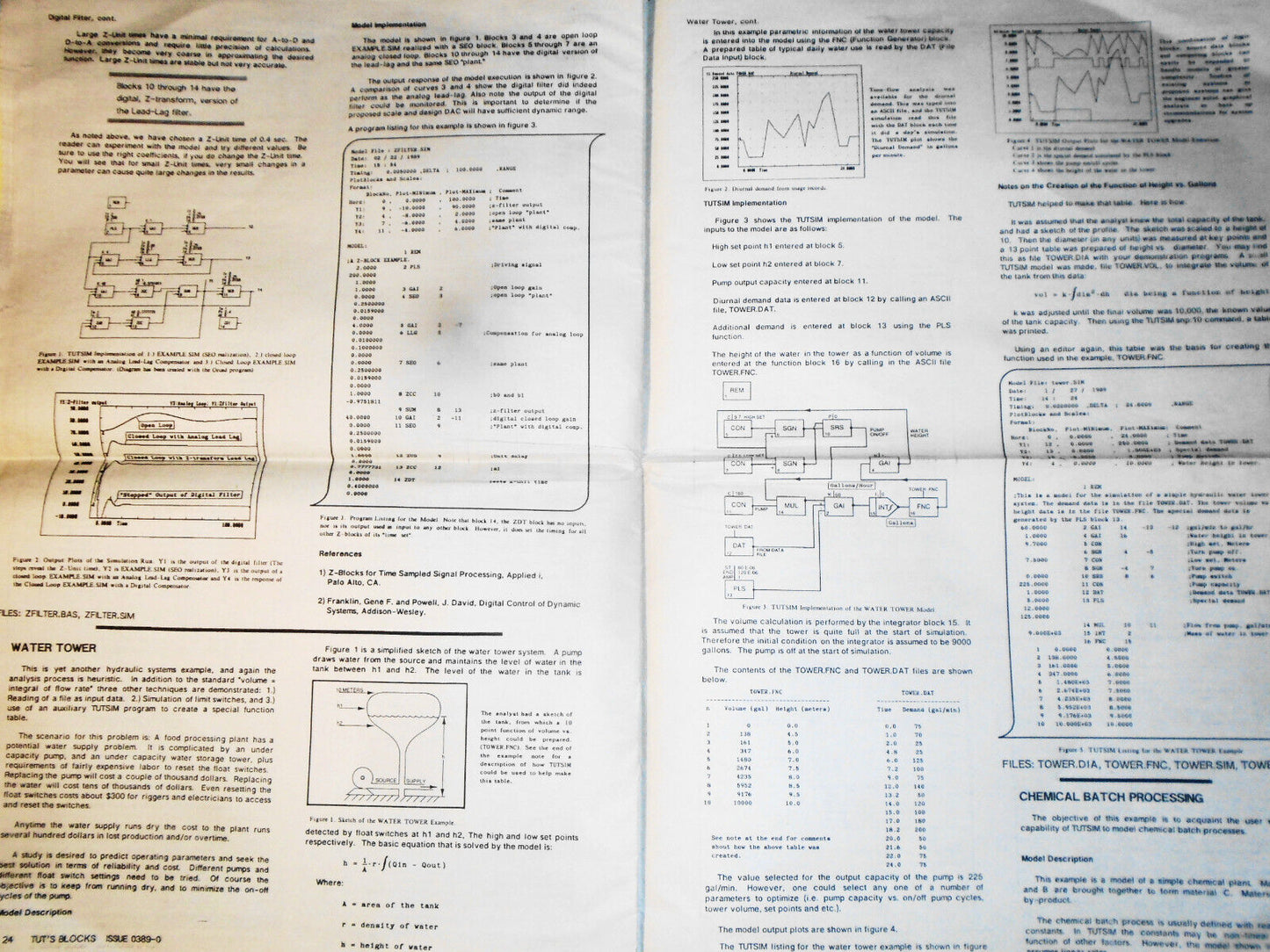 Tut's Blocks, July 1990 - TUTSIM - 1st commercial simulation software for IBM PC