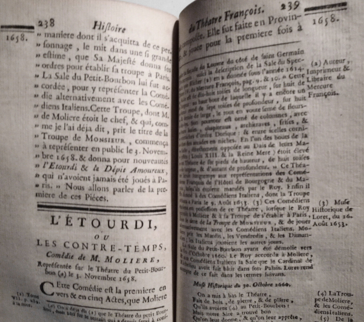 1746 Histoire Du Theatre Francois... Tome 8. Moliere, Corneille, Cirano Bergerac