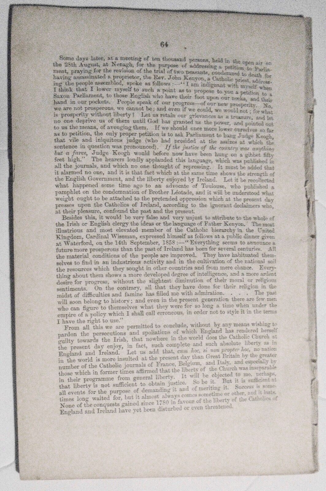 1858 A Debate on India in the English Parliament, by Montalembert