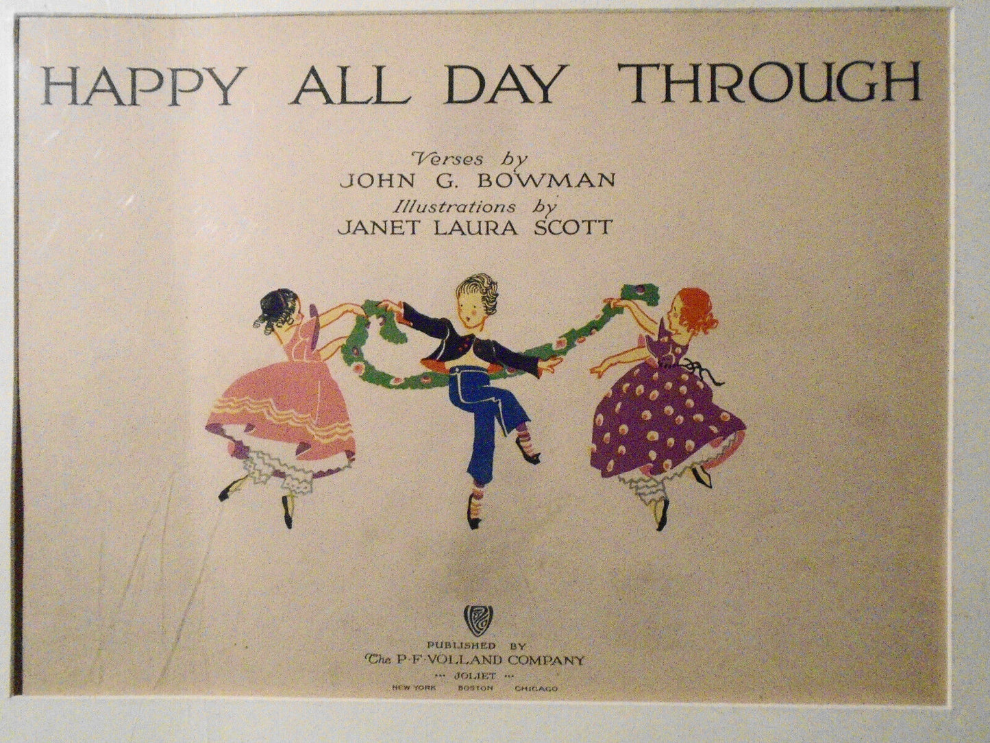 Happy All Day Through, by Janet Laura Scott. Original color print, 1917.