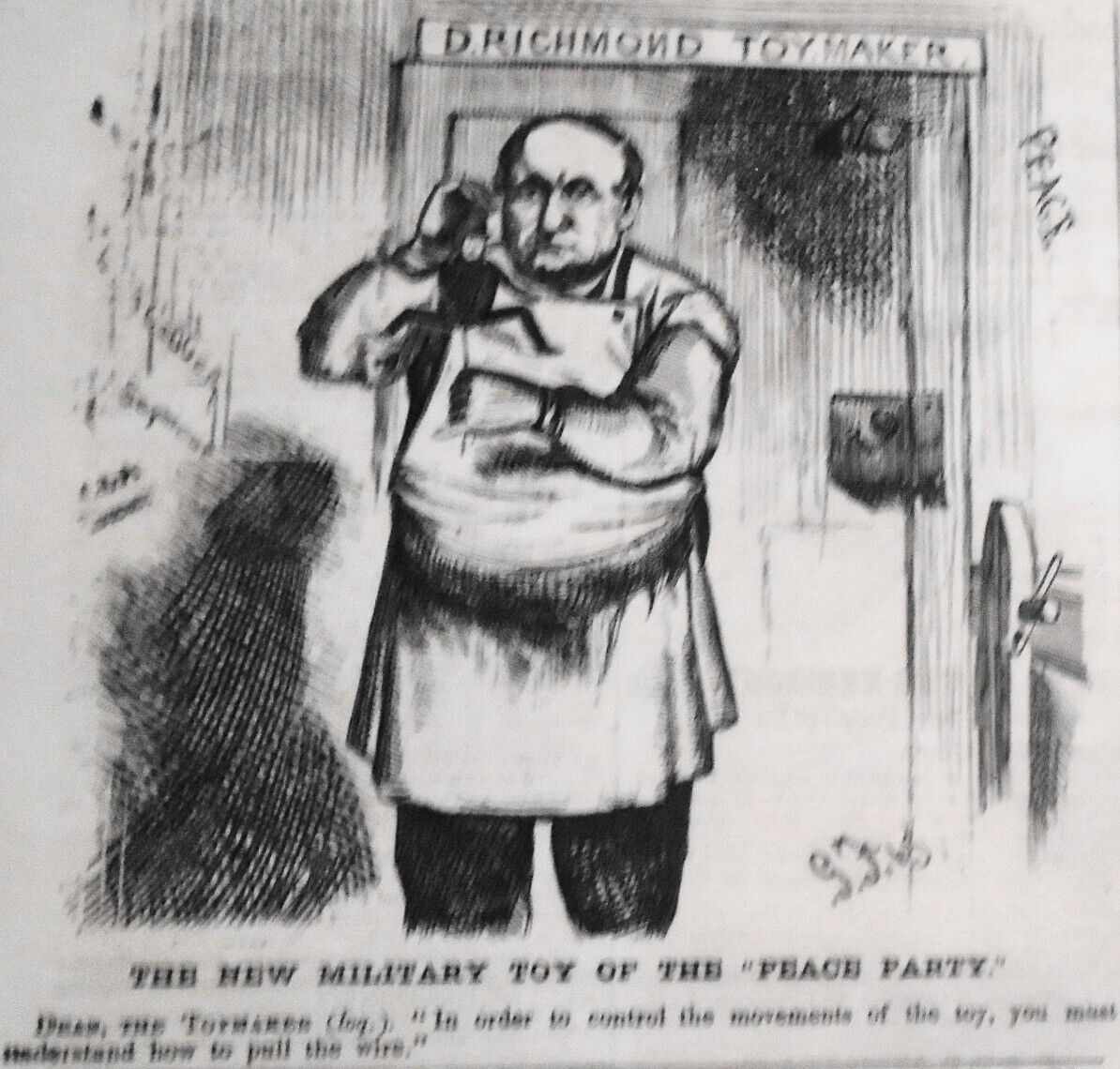 The new military toy of the "peace party" -- Harper's Weekly October 14, 1865