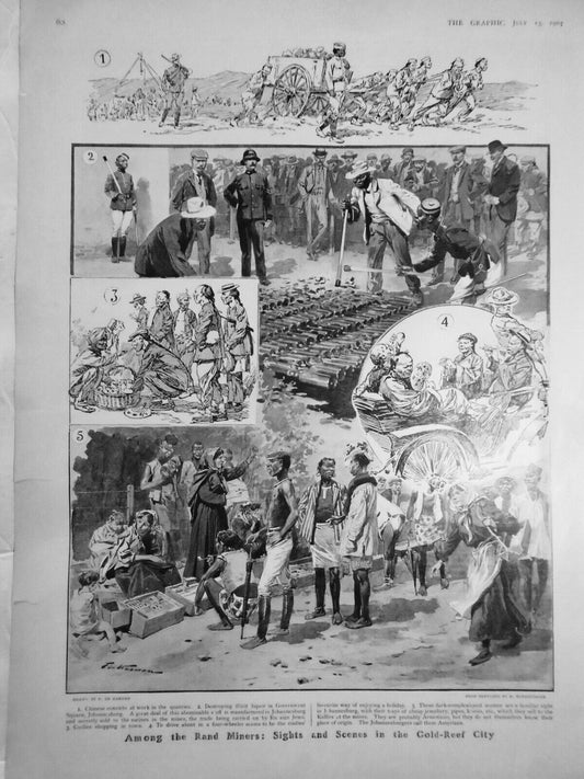 Among the Rand Miners: Sights & Scenes in the Gold-Reef City - The Graphic, 1907
