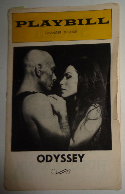 YUL BRYNNER IN ODYSSEY - PLAYBILL - 1975  PHILADELPHIA: ERLANGER THEATRE