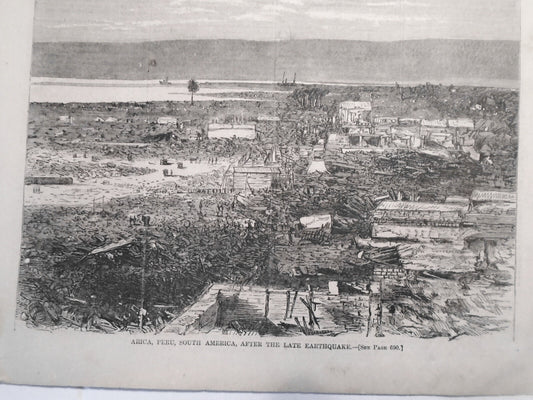 Arica, Peru, South America, After The Late Earthquake - Harper's Weekly 1868