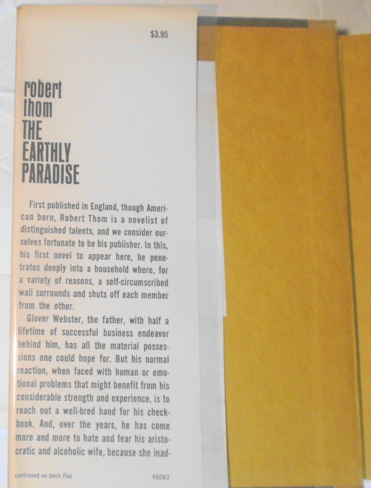 The Earthly Paradise, by Robert Thom. First edition. 1965 Hardcover / DJ