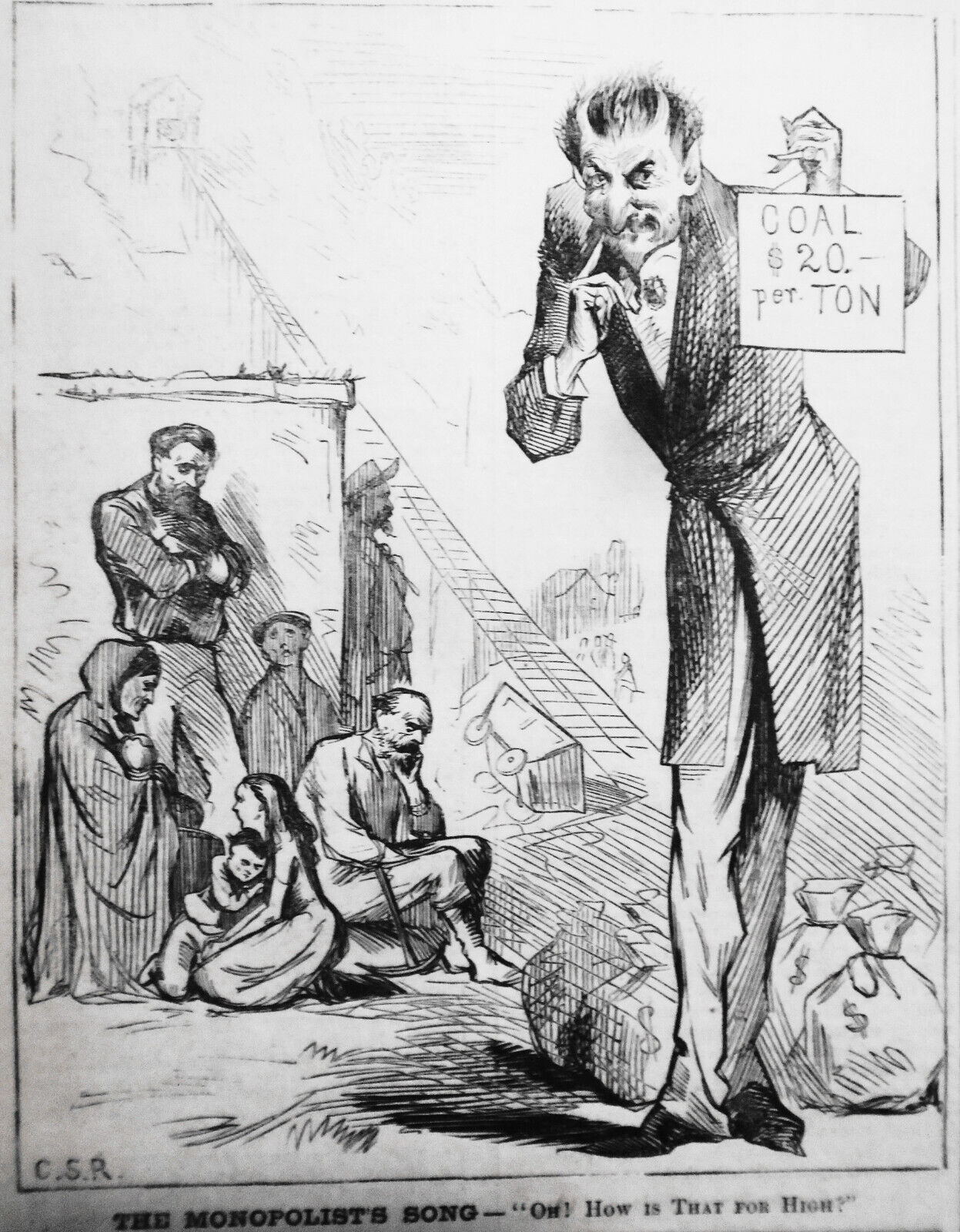 The Monopolist's Song. Oh! How is that for high? Harper's Weekly, March 11, 1871