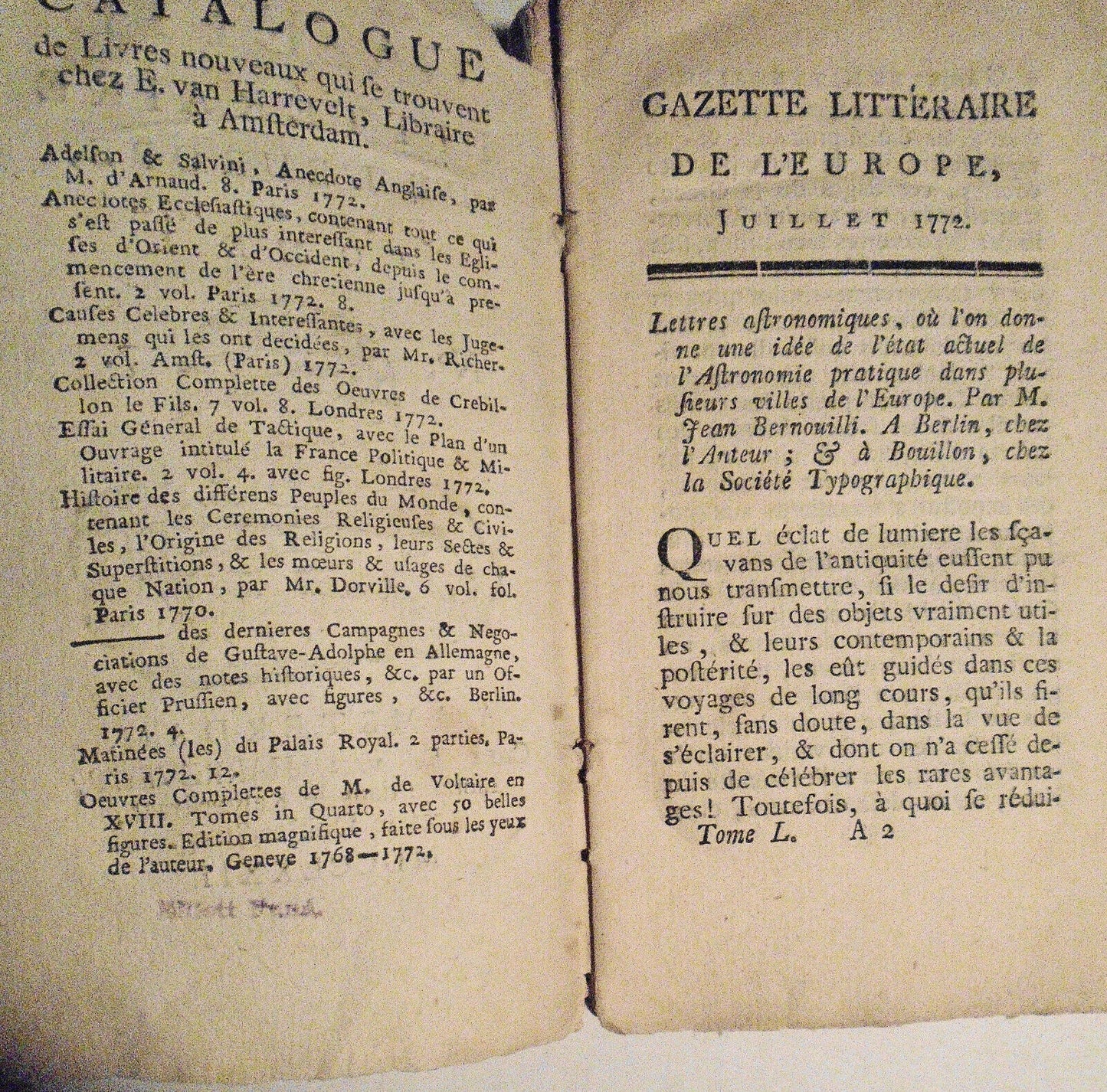 Gazette litteraire de l'Europe, Julliet 1772 - Vol. 50. No. 7. Original
