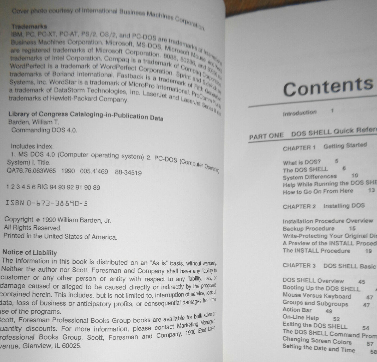 Commanding DOS 4.0 by William Barden, Jr. . First edition, 1989