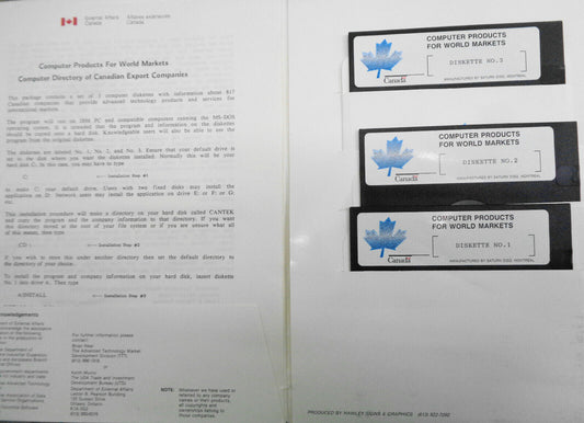Computing products for world markets - 3 Disks - Canada Dept of External Affairs