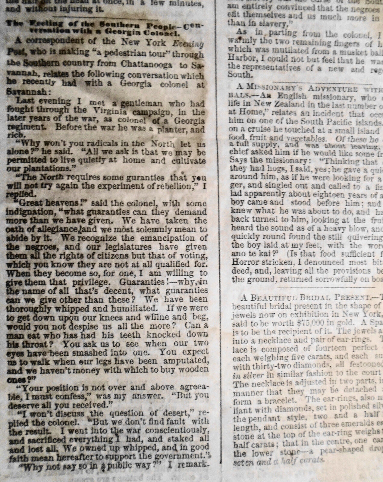 1866 - General Joseph Hawley tribute - in Supplement To The Connecticut Courant
