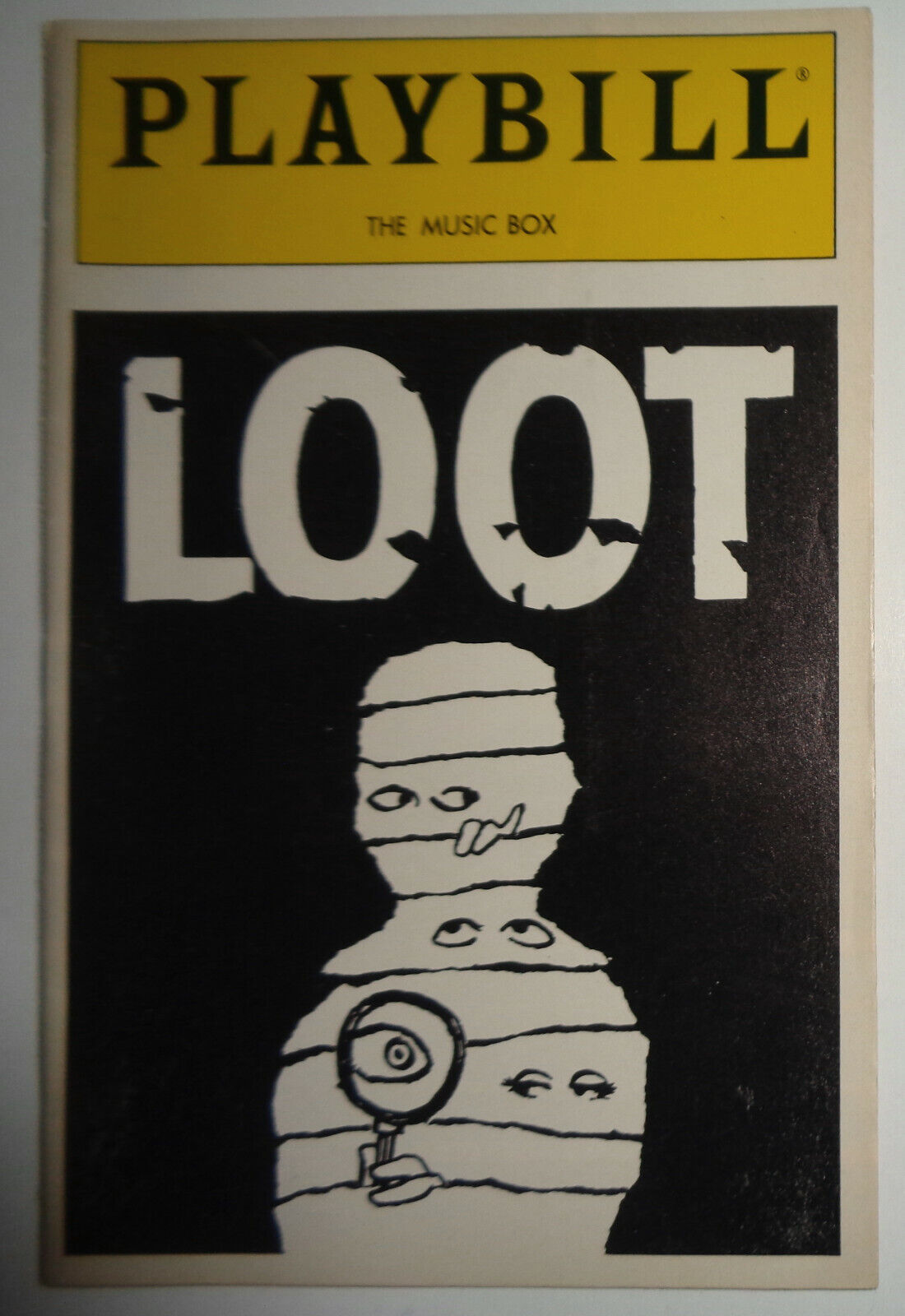 LOOT PLAYBILL OPENING NIGHT APRIL 7, 1986  MUSIC BOX ALEC BALDWIN, ZELJKO IVANEK