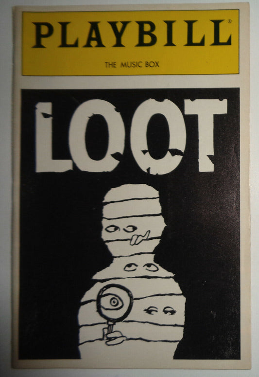LOOT PLAYBILL OPENING NIGHT APRIL 7, 1986  MUSIC BOX ALEC BALDWIN, ZELJKO IVANEK