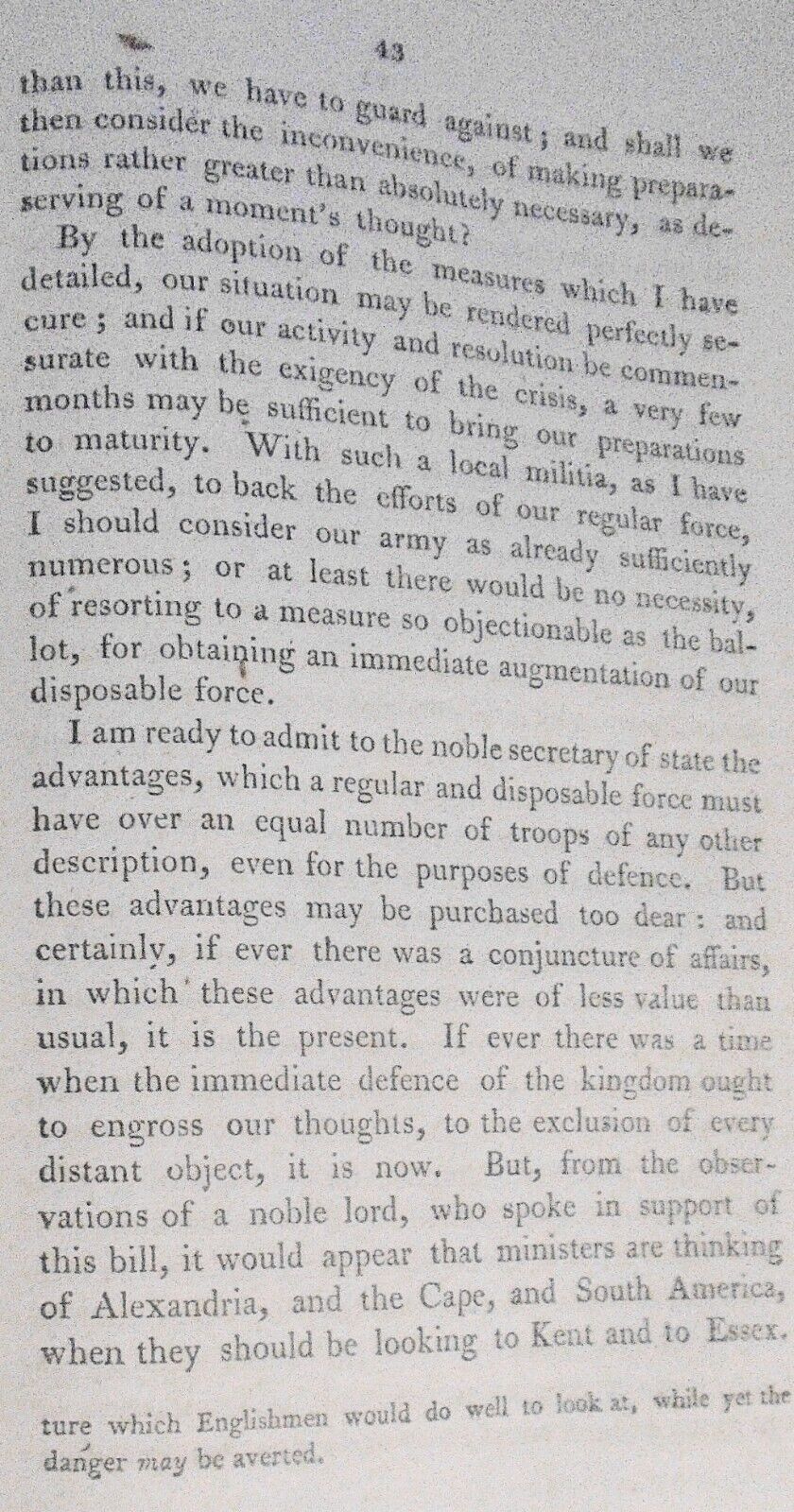 1807 Substance of The Speech of The Earl of Selkirk