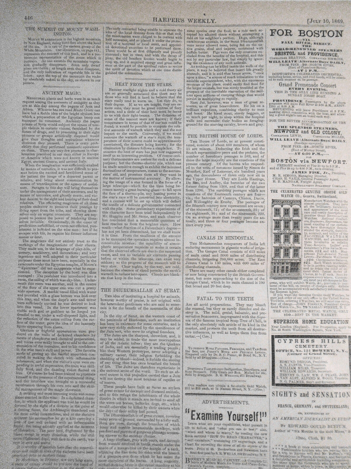 The Summit of Mount Washington by Winslow Homer in Harper's Weekly July 10, 1869