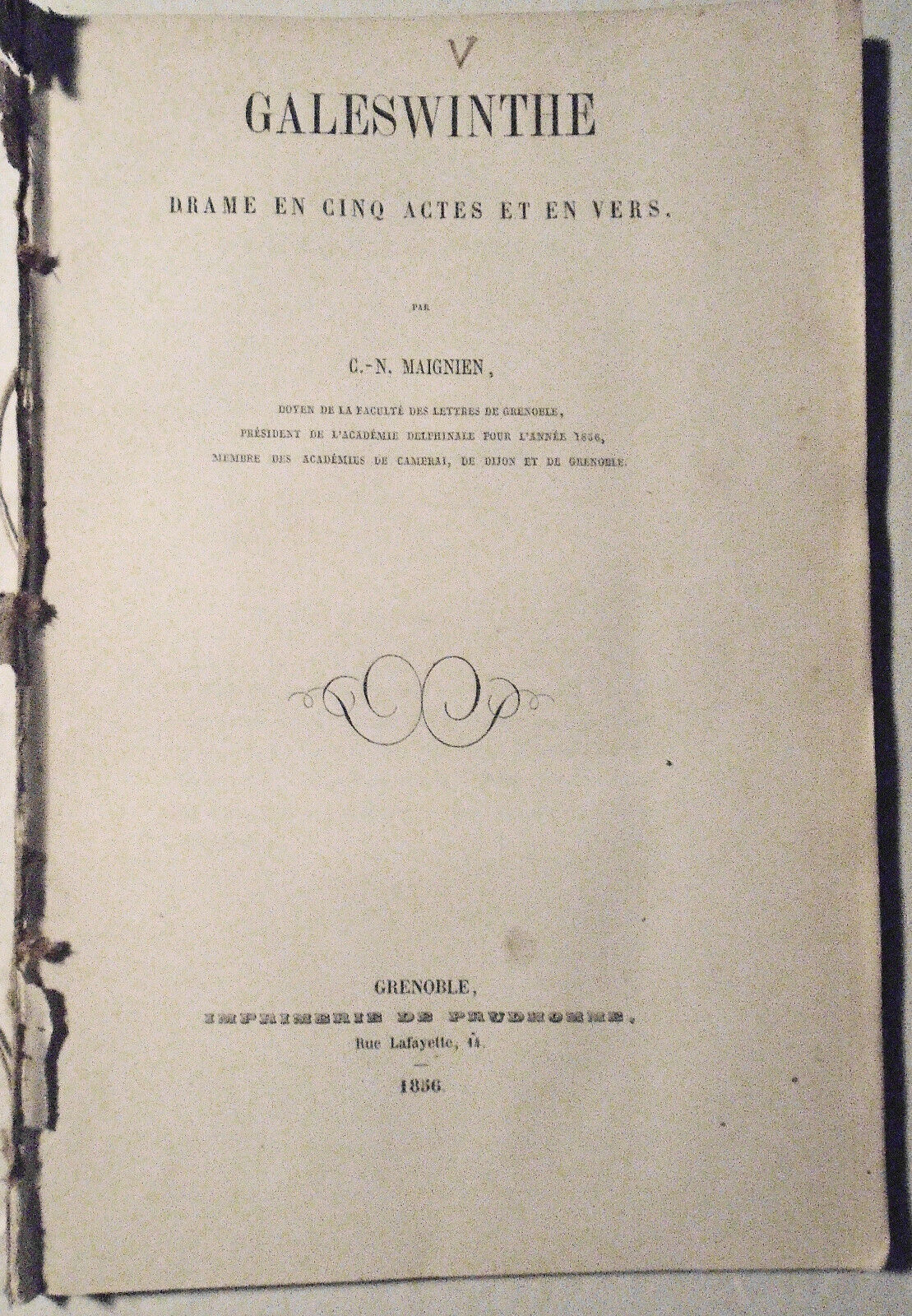 1856 Galeswinthe drame en 5 actes et en vers -Charles-Ambroise-Napoleon Maignien