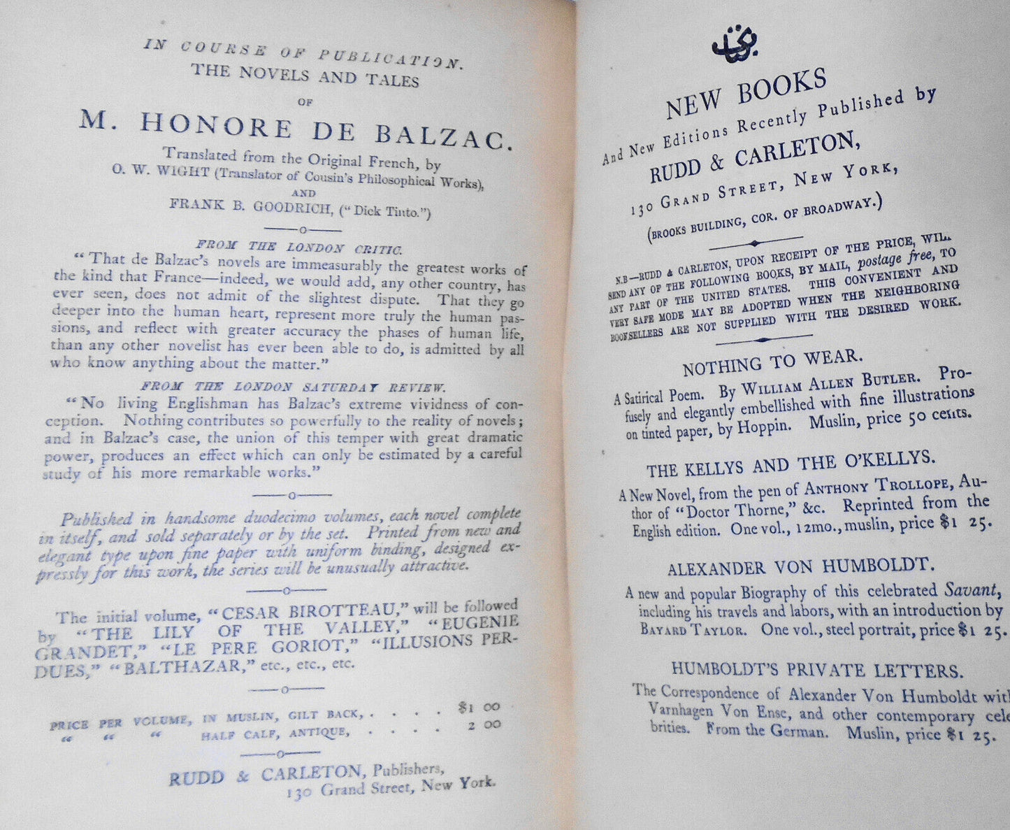 1860 Honoré de Balzac : The Greatness And Decline Of Cesar Birotteau