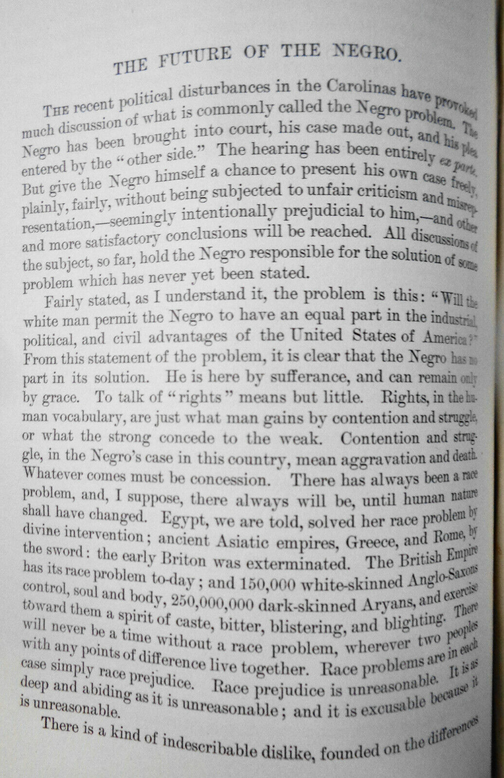 The Forum Vol. XXVII - March-August 1899. Bound volume. Future of the Negro, etc