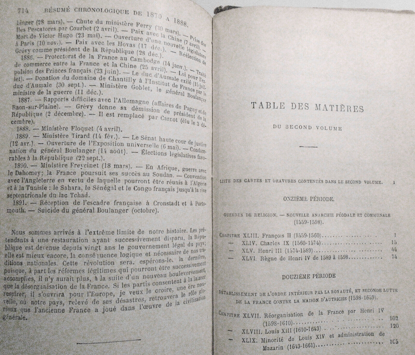 1893 Histoire de France, par Victor Duruy. 2 Vols. 12 color maps; 254 gravures