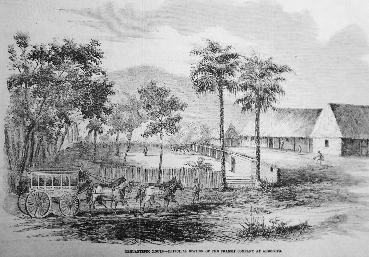 The Tehuantepec Route - Frank Leslie's, May 28, 1859 -- 2 prints & story