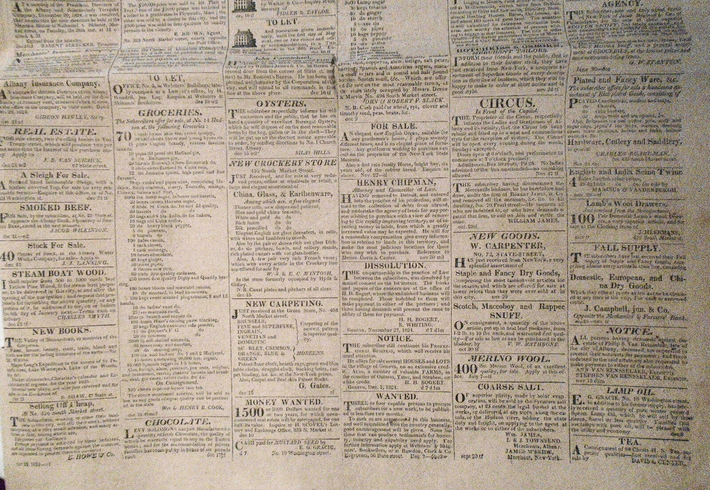 Albany Daily Advertiser, December 25, 1824 - Lafayette's family, "Female Othello