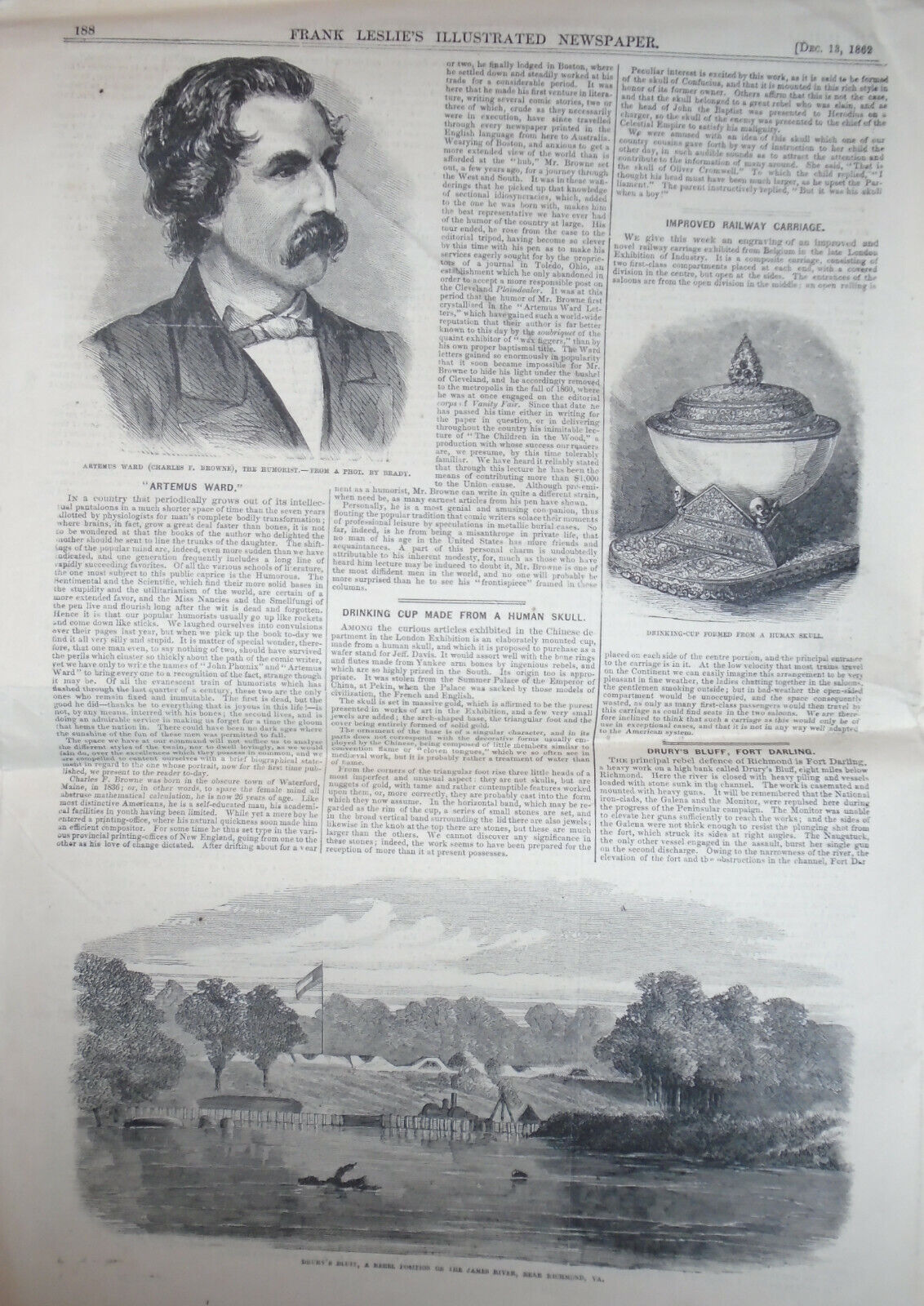 Frank Leslie's Illustrated Newspaper - December 13, 1862 - US Civil War, etc.