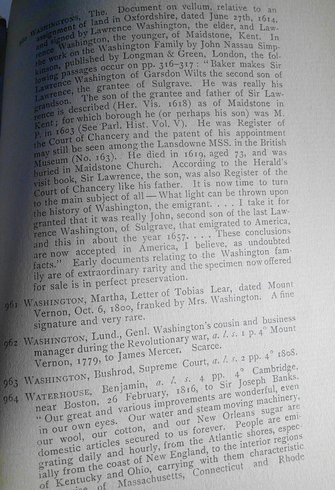 1890 Autograph letters & documents -George Barnett Smith. Libbie auction catalog