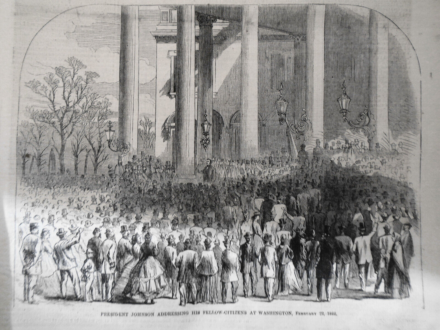 Harper's Weekly March 10, 1866 -  Fireworks for Washington's birthday; Oil fires